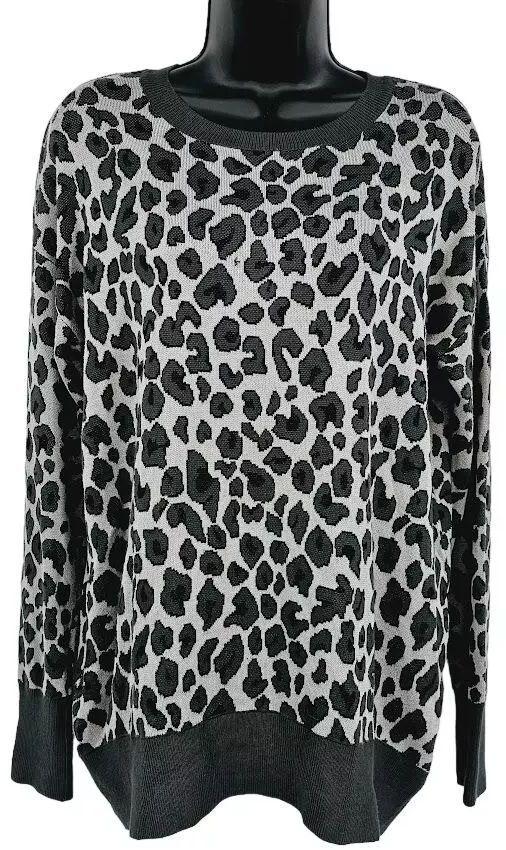 Isaac Mizrahi  New York Women's Lounge Sweater L - Leopard - Brand New