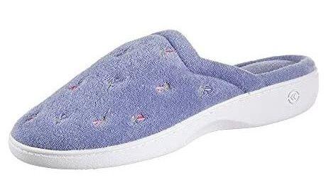 Isotoner Bedroom Slip-On with Enhanced Heel Cushion - 7 - Blue