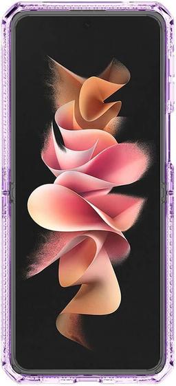 Itskins Hybrid Clear Phone Case for Galaxy Z Flip3 5G - Lavender/Transparent