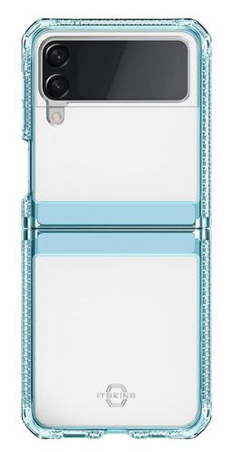 Itskins Hybrid Clear Phone Case for Galaxy Z Flip3 5G - Light Blue/Transparent