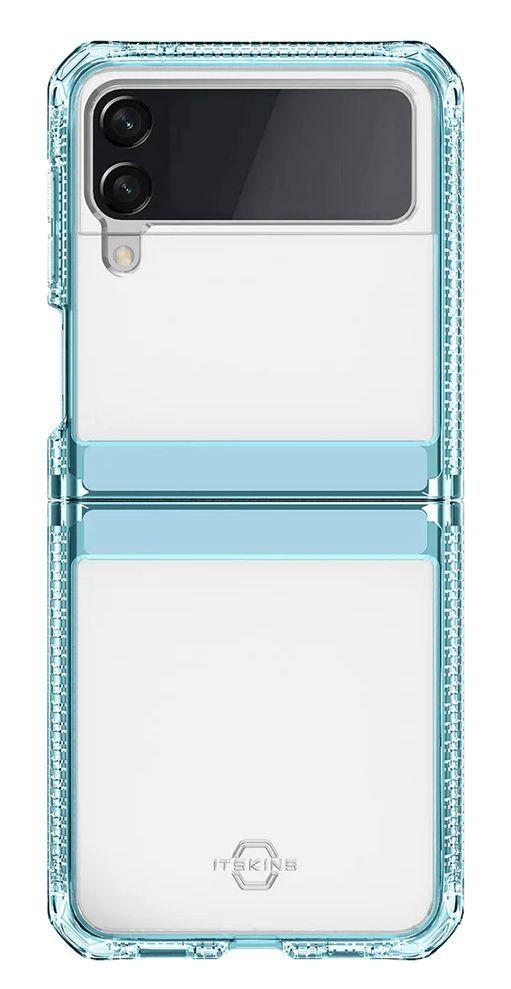 Itskins Hybrid Clear Phone Case for Galaxy Z Flip3 5G - Light Blue/Transparent