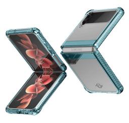 Itskins Hybrid Clear Phone Case for Galaxy Z Flip3 5G - Light Blue/Transparent