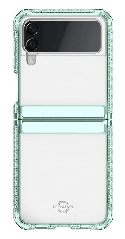 Itskins Hybrid Clear Phone Case for Galaxy Z Flip3 5G - Light Green/Transparent