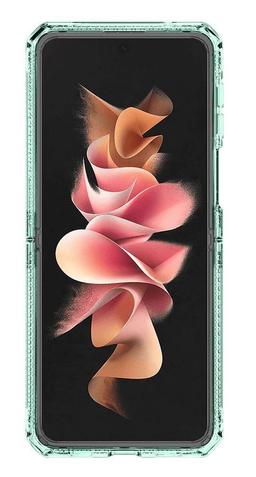 Itskins Hybrid Clear Phone Case for Galaxy Z Flip3 5G - Light Green/Transparent