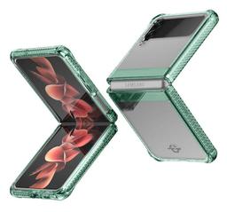 Itskins Hybrid Clear Phone Case for Galaxy Z Flip3 5G - Light Green/Transparent