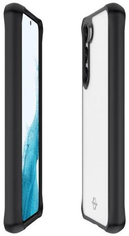 Itskins Hybrid R Solid Phone Case for Galaxy S23+ - Black/Clear