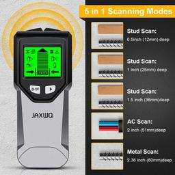 JAXWQ 5-in-1 Stud Finder Wall Scanner (TH410) - Coal