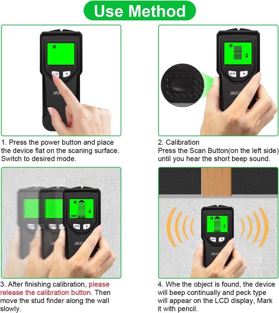 JAXWQ 5-in-1 Stud Finder Wall Scanner (TH410) - Lox