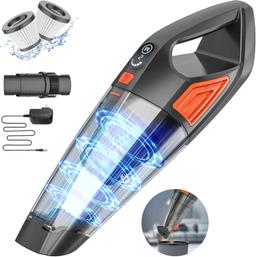 Jeshow SL81B Handheld Vacuum Cordless Car Vacuum - Orange/Black