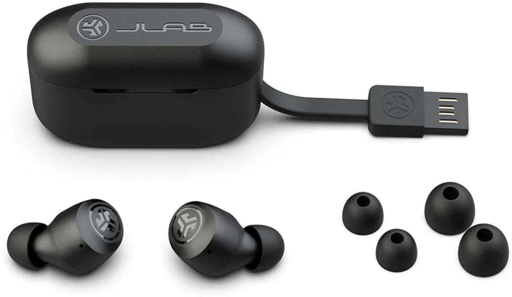 JLab GO Air POP True Wireless Bluetooth In-Ear Headphones - Black