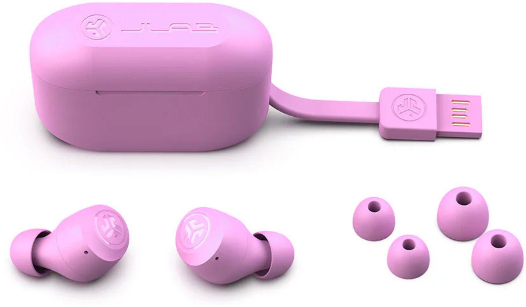 JLab GO Air POP True Wireless Bluetooth In-Ear Headphones - Pink