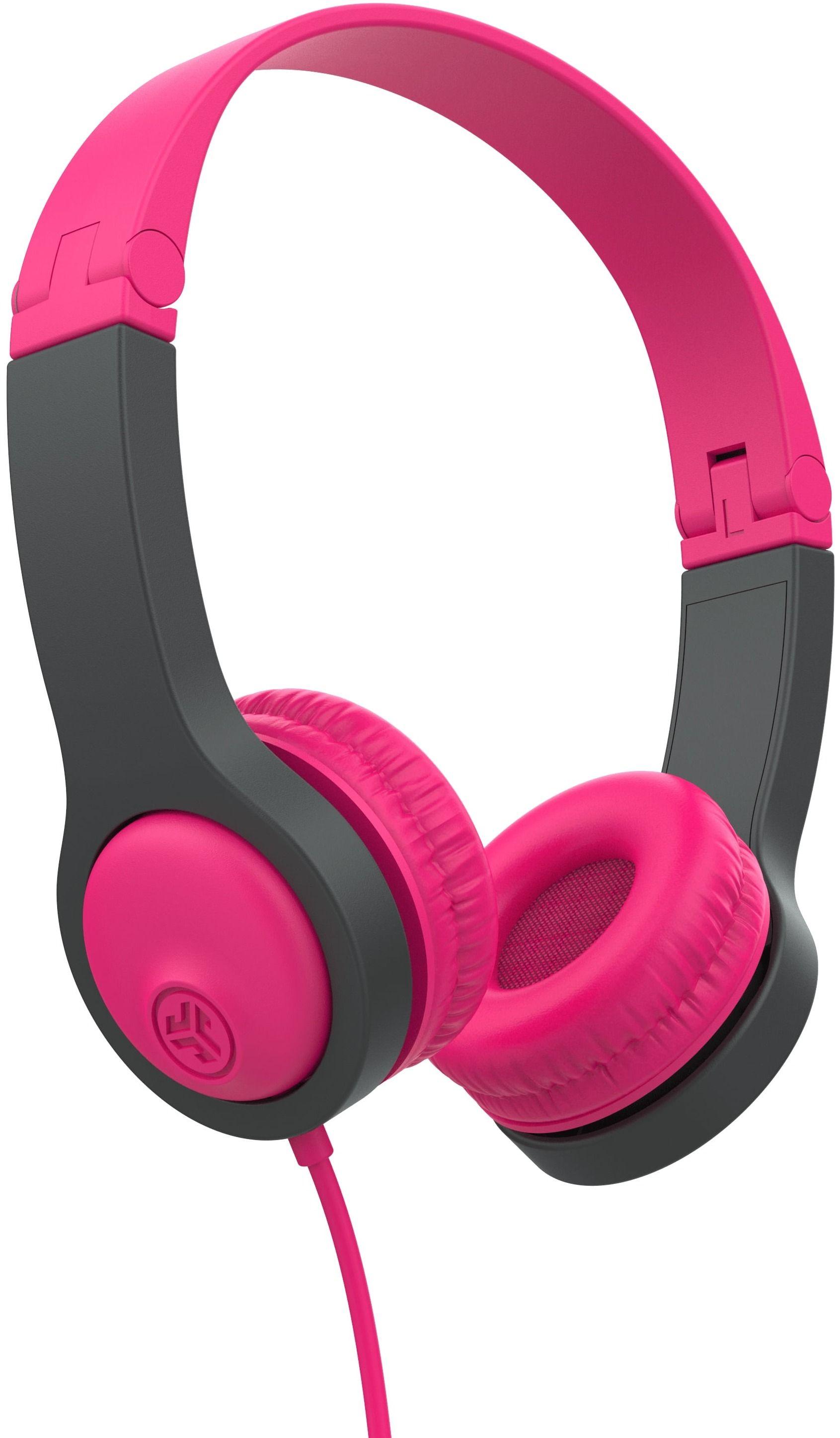 JLab  JBuddies Folding Gen 2 Wired Headphones - Pink & Gray - Excellent