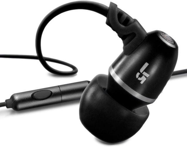 JLab Metal Rugged Earbuds with Microphone - Black