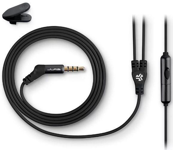JLab Metal Rugged Earbuds with Microphone - Black