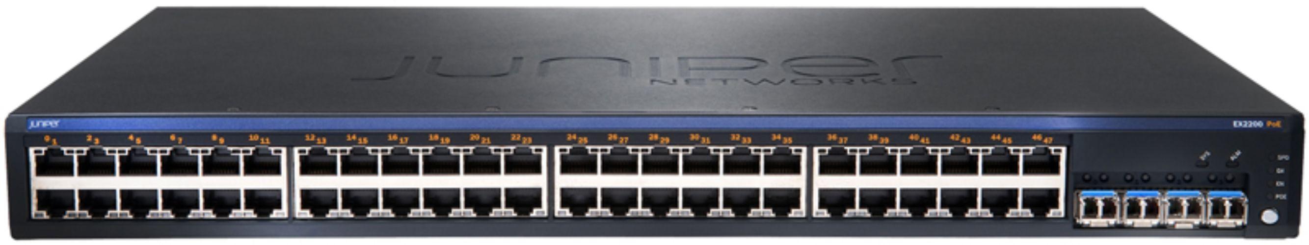 Juniper Networks  EX2200-48P-4G Ethernet Switch - Black - Excellent