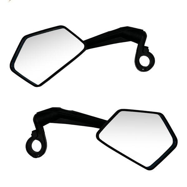 Jupiter Bike  Rear View Handlebar Mirror (Set) - Black - Brand New