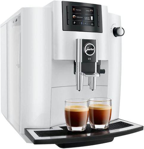 Jura E6 Automatic Espresso Coffee Machine - Piano White