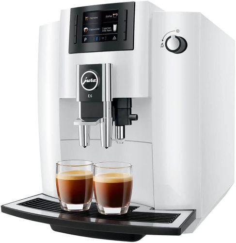 Jura E6 Automatic Espresso Coffee Machine - Piano White
