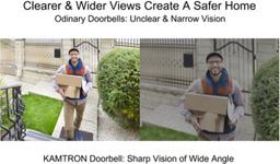 Kamtron 32GB Smart Home Video Doorbell - Black