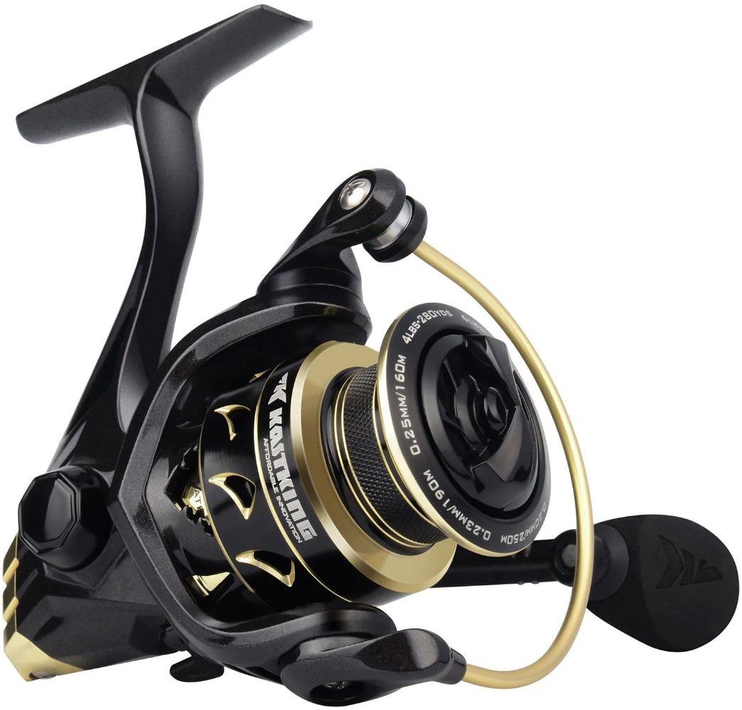 KastKing  1000 Valiant Eagle Spinning Reel Gold - Black/Gold - Premium
