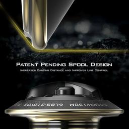 KastKing 1000 Valiant Eagle Spinning Reel Gold - Black/Gold