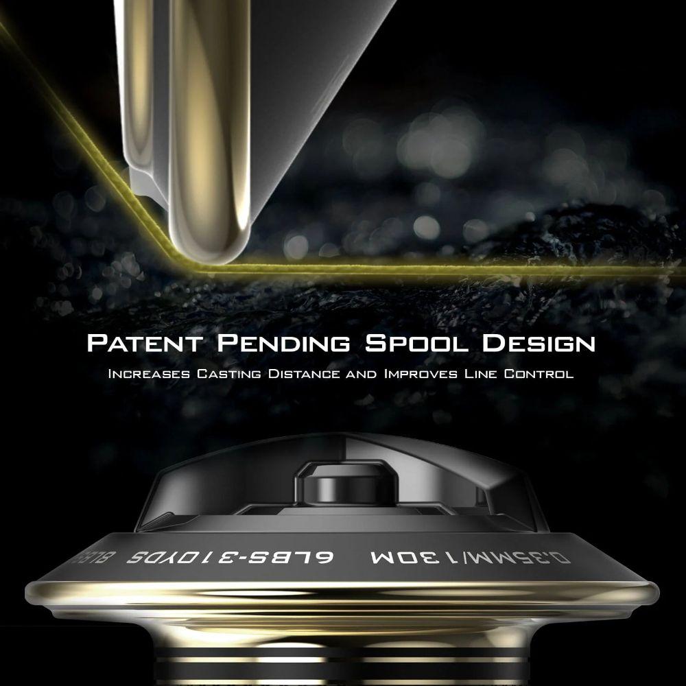 KastKing 1000 Valiant Eagle Spinning Reel Gold - Black/Gold