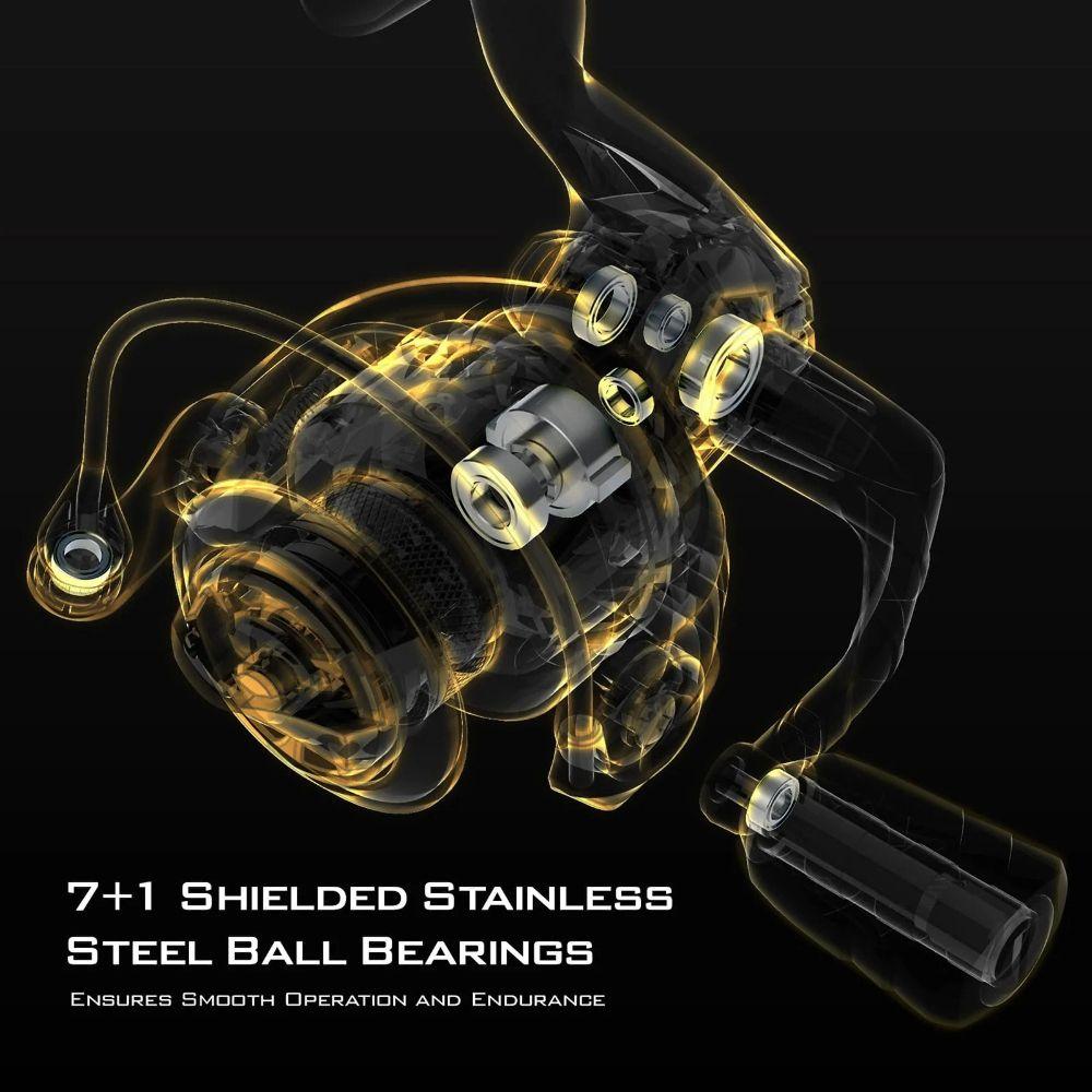 KastKing 1000 Valiant Eagle Spinning Reel Gold - Black/Gold