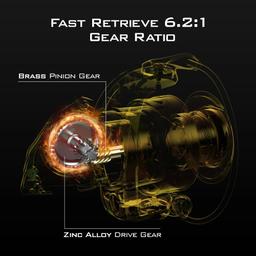 KastKing 1000 Valiant Eagle Spinning Reel Gold - Black/Gold