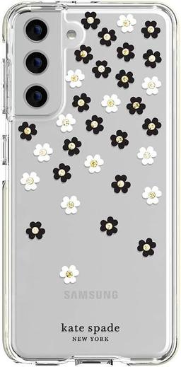 Kate Spade Defensive Phone Case for Galaxy S21 / S21 (5G) - Scattered Flowers