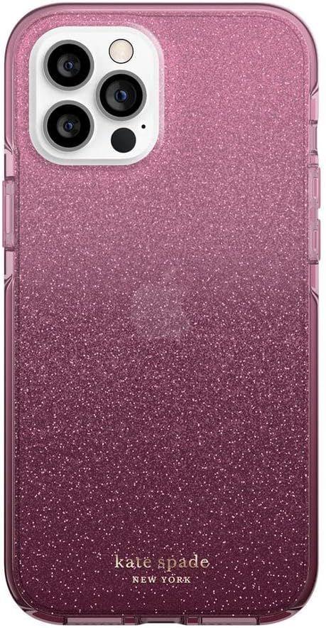 Kate Spade  Defensive Phone Case for iPhone 12 Pro Max - Glitter Ombre Magenta - Good
