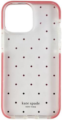Kate Spade Defensive Phone Case for iPhone 13 Pro Max - Pin Dot Ombre Pink/Clear