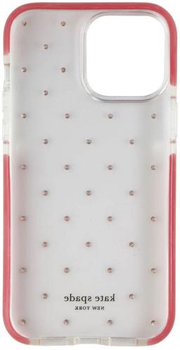 Kate Spade Defensive Phone Case for iPhone 13 Pro Max - Pin Dot Ombre Pink/Clear
