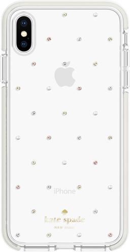 Kate Spade Defensive Phone Case for iPhone XS Max - Pin Dot Gems (Clear)