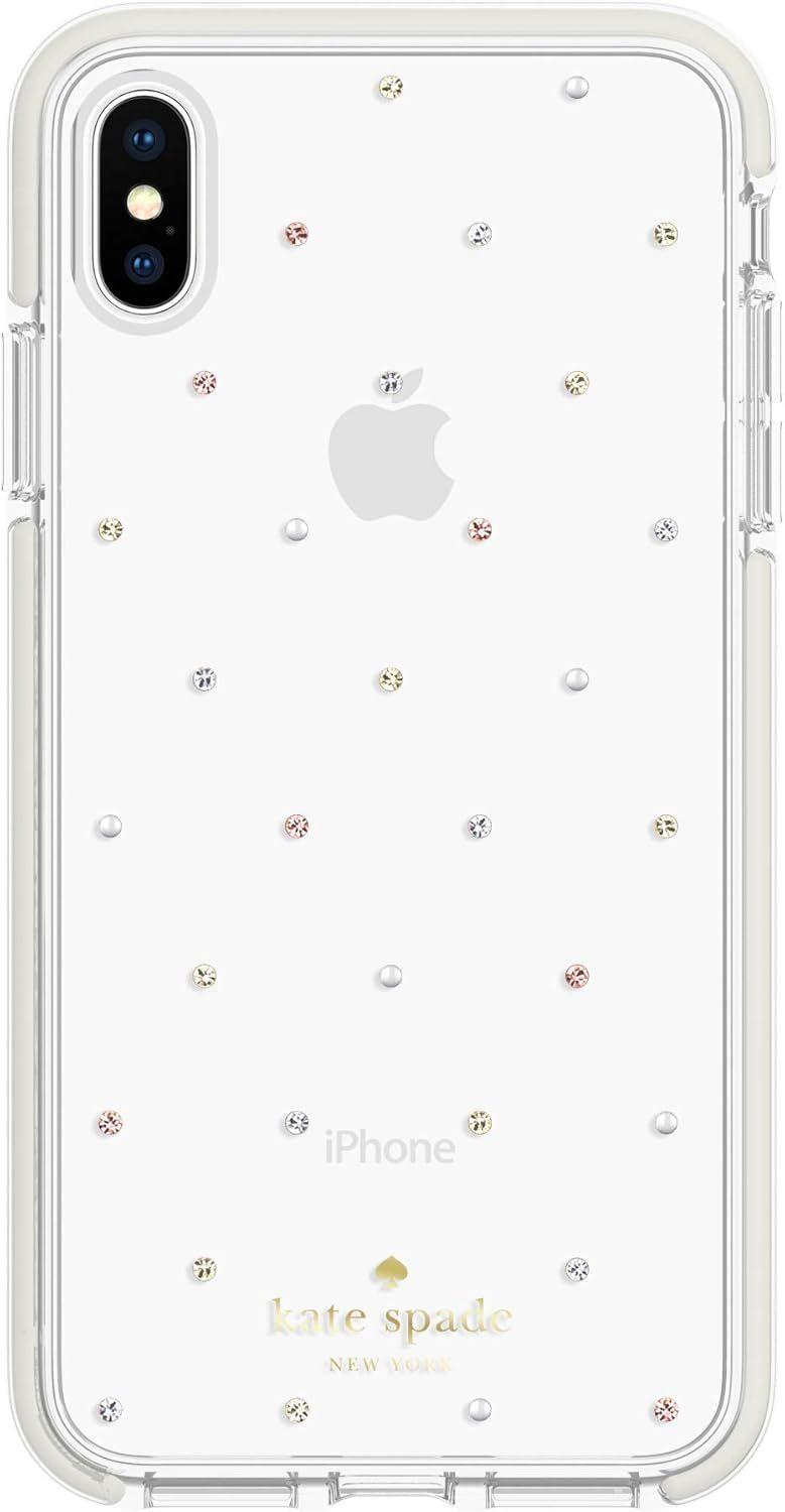 Kate Spade Defensive Phone Case for iPhone XS Max - Pin Dot Gems (Clear)