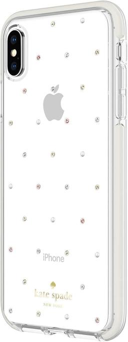 Kate Spade Defensive Phone Case for iPhone XS Max - Pin Dot Gems (Clear)