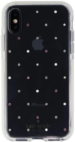 Kate Spade Defensive Phone Case for iPhone XS/ X - Pin Dot Gems (Clear)