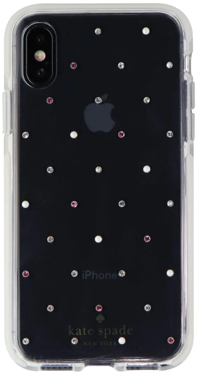 Kate Spade  Defensive Phone Case for iPhone XS/ X - Pin Dot Gems (Clear) - Acceptable