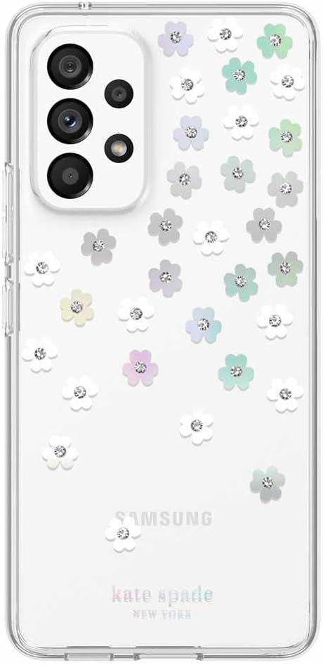 Kate Spade Hardshell Phone Case for Galaxy A53 5G - Iridescent Scattered Flowers