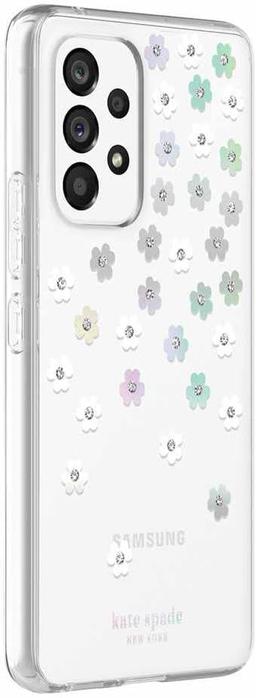 Kate Spade Hardshell Phone Case for Galaxy A53 5G - Iridescent Scattered Flowers