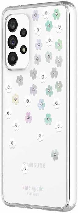 Kate Spade Hardshell Phone Case for Galaxy A53 5G - Iridescent Scattered Flowers