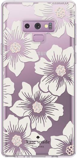 Kate Spade Hardshell Phone Case for Galaxy Note9 - Hollyhock Floral (Clear)