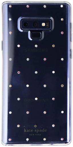 Kate Spade Hardshell Phone Case for Galaxy Note9 - Pin Dot Gems (Clear)