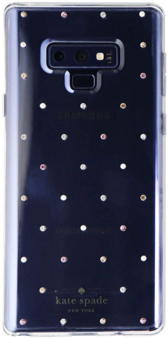 Kate Spade Hardshell Phone Case for Galaxy Note9 - Pin Dot Gems (Clear)