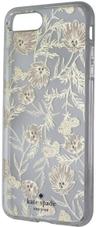 Kate Spade Hybrid Phone Case for iPhone 8 Plus / 7 Plus - Clear / Pink Blossoms / Gems
