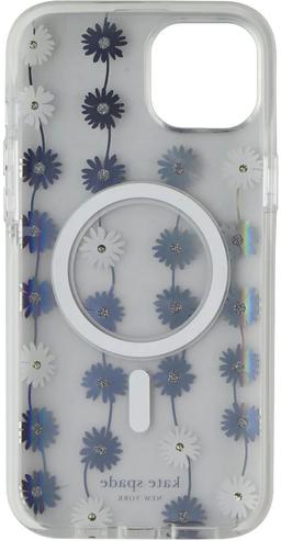 Kate Spade Phone Case with MagSafe for iPhone 15 Plus - Daisy Chain Iridescent