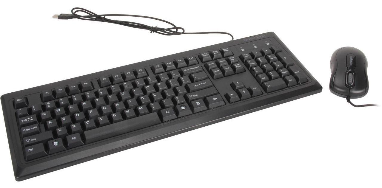 Kensington  K72436 Wired Keyboard and Mouse Set - Black - Excellent