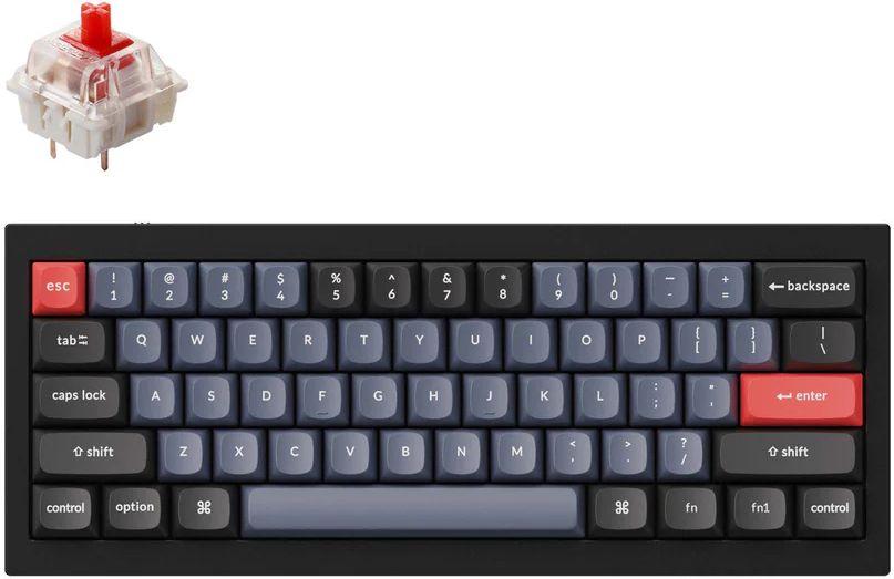 Keychron  Q4 QMK Custom Mechanical Keyboard - Carbon Black - (B) Gateron G Pro (Red Switch) - Excellent