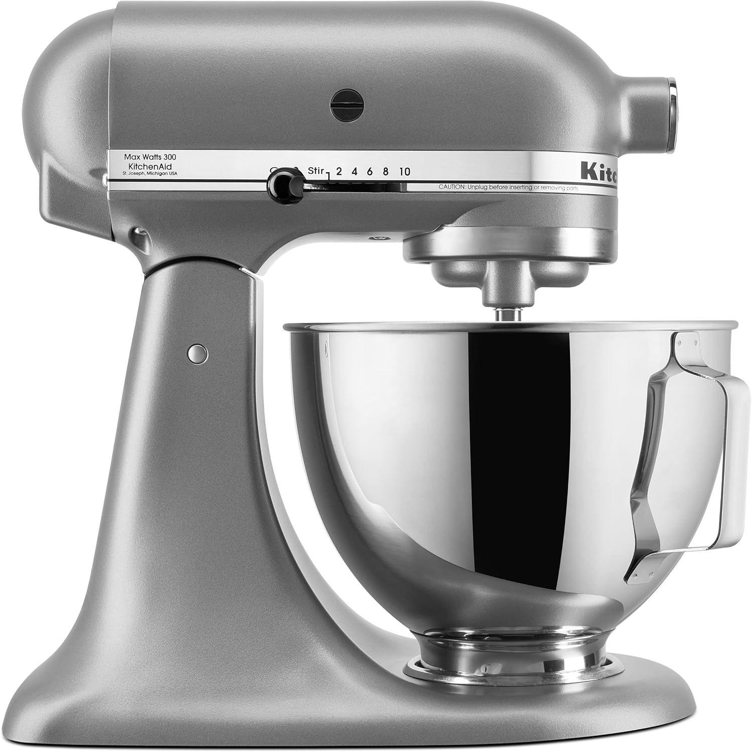 KitchenAid  Deluxe 4.5 Quart Tilt Head Stand Mixer - Silver - Excellent