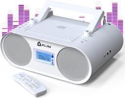 KLIM Boombox B4 CD Player Portable Audio System - White