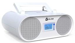 KLIM Boombox B4 CD Player Portable Audio System - White